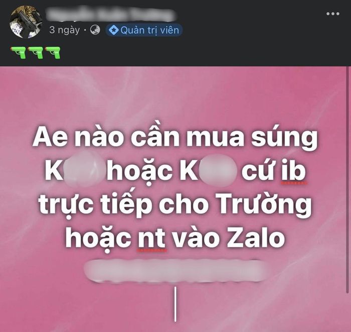 Những bài đăng công khai thông tin mua bán