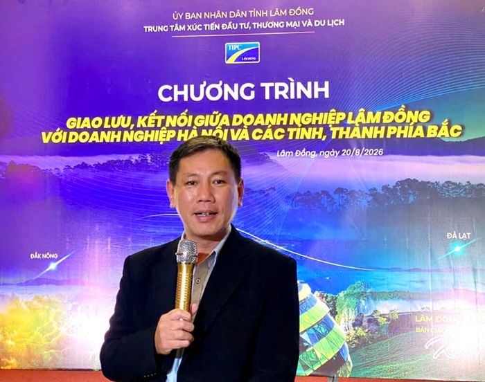 Ông Nguyễn Linh Vũ, Phó Giám đốc Trung tâm Xúc tiến Đầu tư, Thương mại và Du lịch tỉnh Lâm Đồng phát biểu