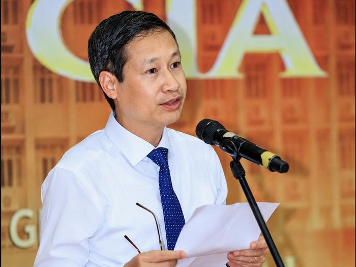 PGS-TS Nguyễn Lân Hùng Sơn (Phó Hiệu trưởng Trường Đại học Sư phạm Hà Nội) phát biểu khai mạc triển lãm