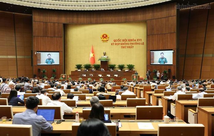 Quang cảnh phiên họp tại Quốc hội chiều 23/8 - Ảnh: chinhphu.vn/Nhật Bắc