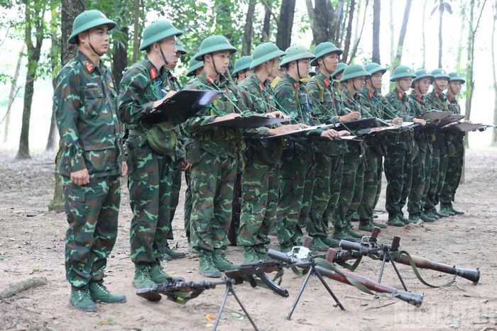 Một giờ học sa bàn tại Trường Sĩ quan Lục quân 2. (Ảnh: THIÊN VƯƠNG)