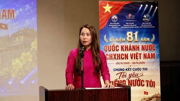 Bà Lê Thương - Trưởng Ban tổ chức Cuộc thi “Tôi yêu Tiếng nước tôi”. (Ảnh: Ban tổ chức cung cấp)