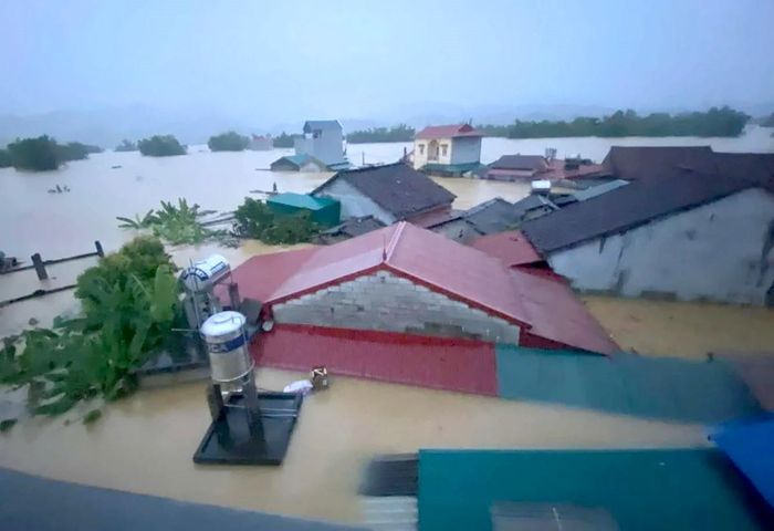 Nước dâng gây ngập lụt ở xã Thất Khê, tỉnh Lạng Sơn. Ảnh Báo Nông nghiệp và Môi trường