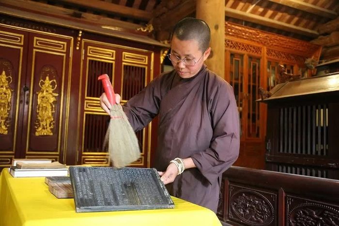 Mộc bản chùa Vĩnh Nghiêm. (Ảnh TGCC)