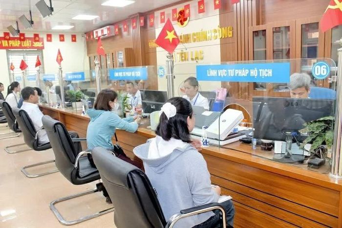 Trung tâm phục vụ hành chính công xã Yên Lạc, tỉnh Phú Thọ. (Ảnh: Hoàng Mai)