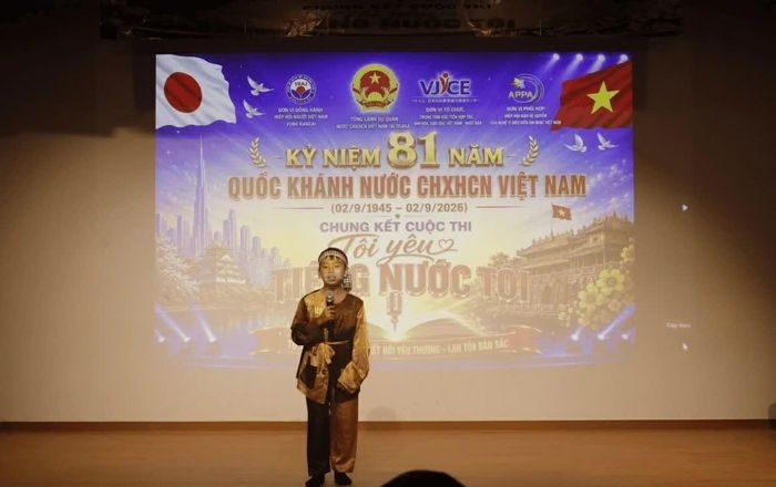 Các thí sinh thể hiện phần thi tại Chung kết Cuộc thi “Tôi yêu Tiếng nước tôi”. (Nguồn: BTC)