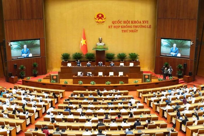 Toàn cảnh phiên họp Quốc hội chiều 23/8 (ảnh QH).