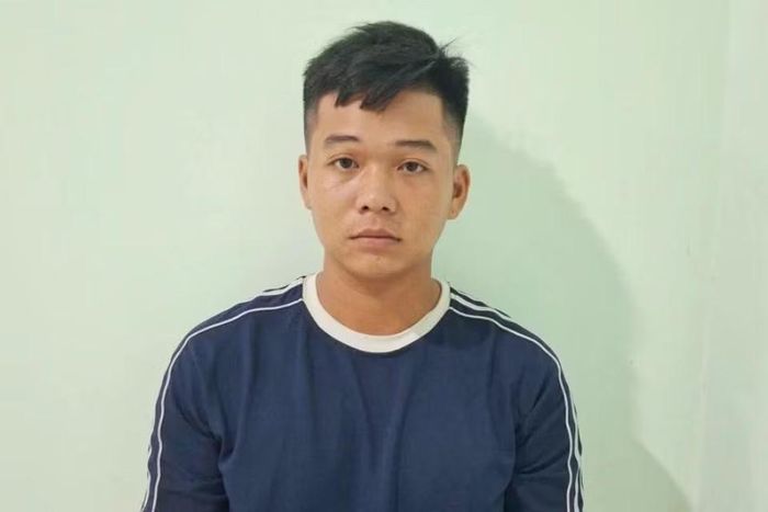 Lê Minh Quy tại cơ quan công an. Ảnh: Công an Tây Ninh