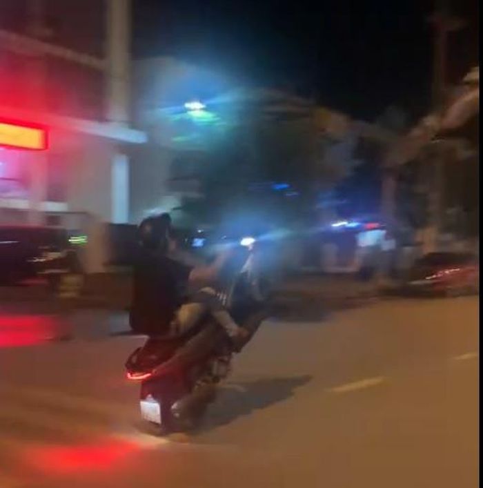 Hình ảnh vi phạm của V.V.H.H cắt từ clip.