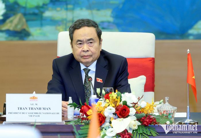 Chủ tịch Quốc hội Trần Thanh Mẫn phát biểu tại hội đàm