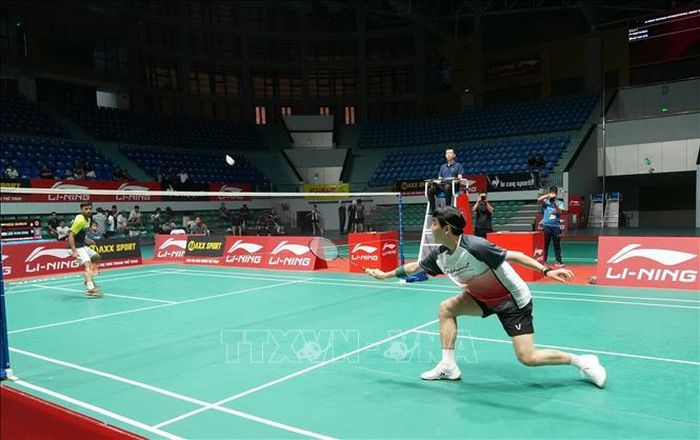 Các vận động viên thi đấu trận chung kết nội dung đơn nam.