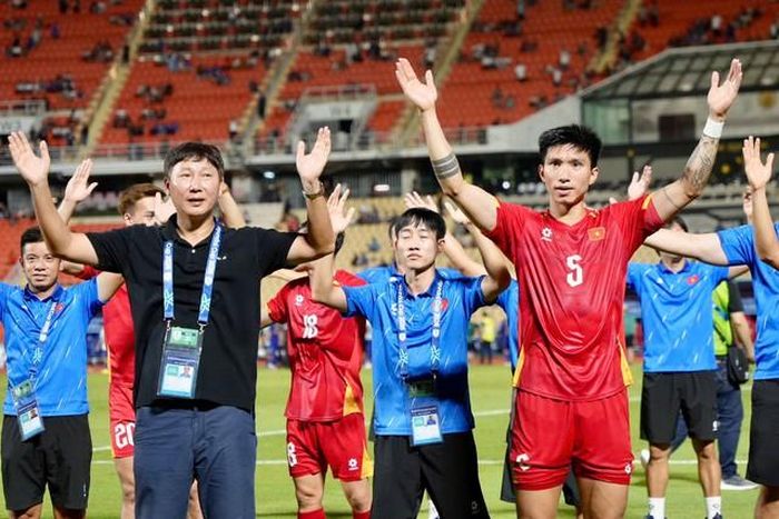 Đội tuyển Việt Nam có chiến thắng 2-0 Thái Lan trận chung kết lượt đi ASEAN Cup 2026. Ảnh: VFF.