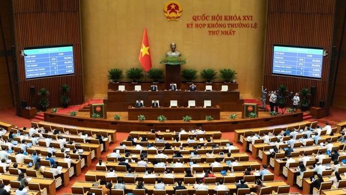 473/475 đại biểu Quốc hội tham gia biểu quyết tán thành thông qua Luật Dầu khí (sửa đổi) tại Kỳ họp không thường lệ thứ Nhất, Quốc hội khóa XVI.