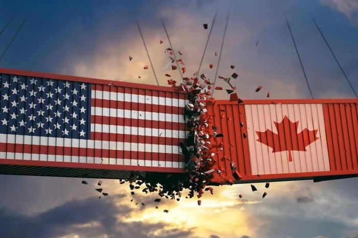 Mỹ - Canada đáp trả thuế quan lẫn nhau. Ảnh: Apa.