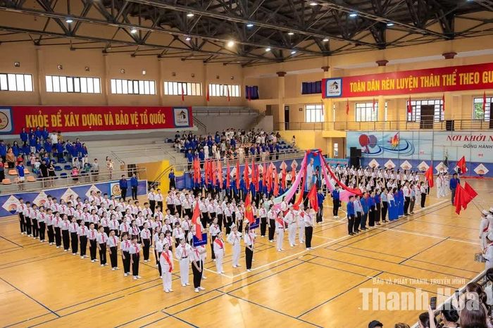 Hội trại hè thanh, thiếu nhi phường Sầm Sơn. Ảnh: Đoàn phường Sầm Sơn cung cấp