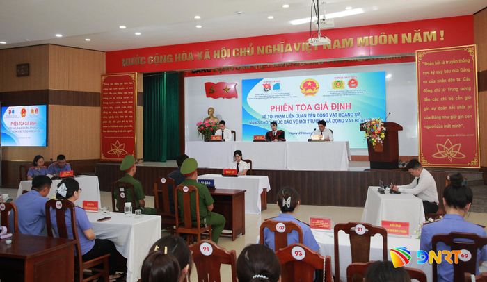 Quang cảnh phiên tòa giả định tổ chức tại phường An Khê. Ảnh: ĐẮC MẠNH