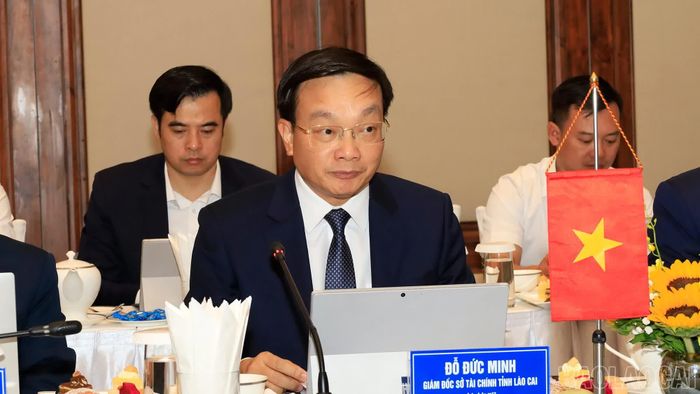Ông Đỗ Đức Minh - Giám đốc Sở Tài chính tỉnh Lào Cai (Việt Nam) phát biểu khai mạc phiên thảo luận.