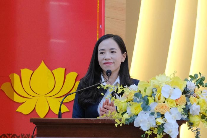 Phó Chủ tịch UBND phường Xuân Hương - Đà Lạt Phan Thị Xuân Thảo phát biểu tại chương trình