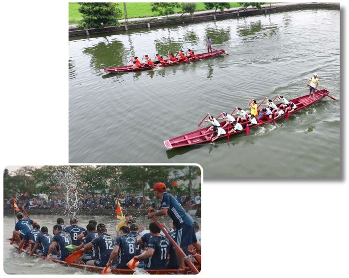 Nghệ thuật bơi chải truyền thống ở phường Hồng Quang.