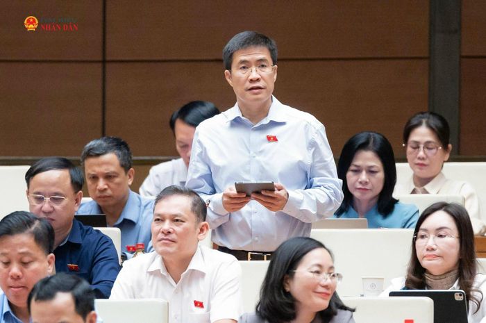 ĐBQH Hoàng Minh Hiếu (Nghệ An) phát biểu. Ảnh: Phạm Thắng