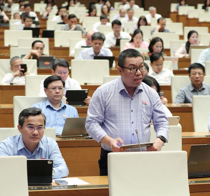 ĐBQH Trần Mạnh Huy (TP. Đà Nẵng) phát biểu. Ảnh: Khánh Duy