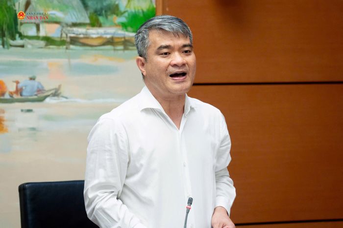 Thứ trưởng Bộ Tư pháp Nguyễn Thanh Tú phát biểu tại phiên họp