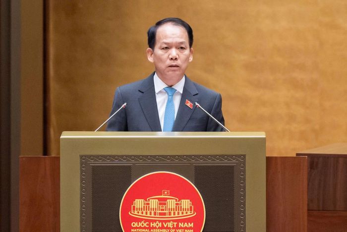 Bộ trưởng Bộ Tư pháp Hoàng Thanh Tùng trình bày báo cáo giải trình, tiếp thu, chỉnh lý dự thảo Luật Trách nhiệm bồi thường của Nhà nước.