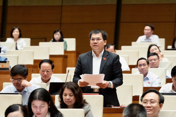 Đại biểu Dương Khắc Mai phát biểu thảo luận. Ảnh: VPQH