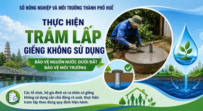 Trám lấp giếng không sử dụng - Bảo vệ nguồn nước dưới đất, bảo vệ môi trường