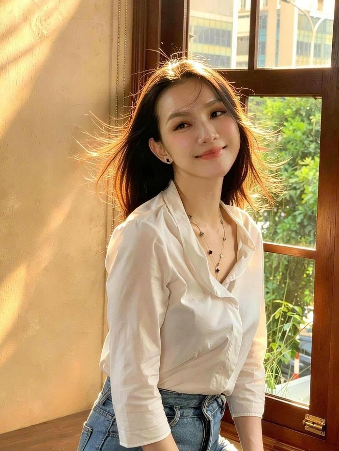 Nhan sắc rạng rỡ tuổi 39 của hoa hậu Thuỳ Lâm. 