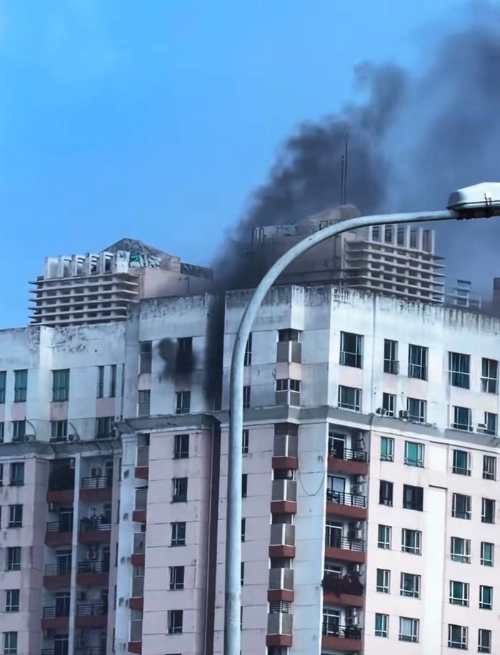 Hiện trường đám cháy.