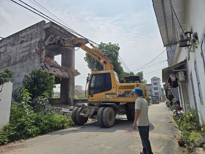 Xã Thiên Lộc đã vận động tháo dỡ, xử lý 386/747 công trình vi phạm. Ảnh: PV