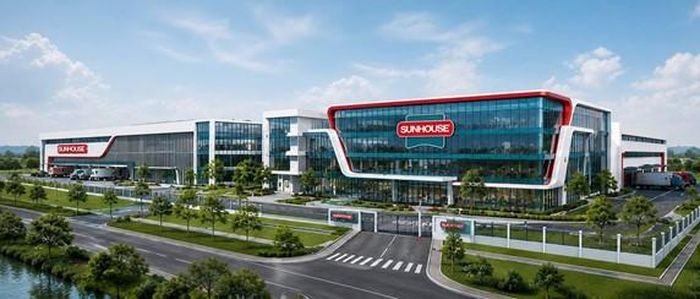 Phối cảnh Dự án Nhà máy Robot tự hành và Thiết bị AI của SUNHOUSE tại Khu Công nghiệp Công nghệ cao Hòa Lạc - Hà Nội. Ảnh: Hoàng Anh
