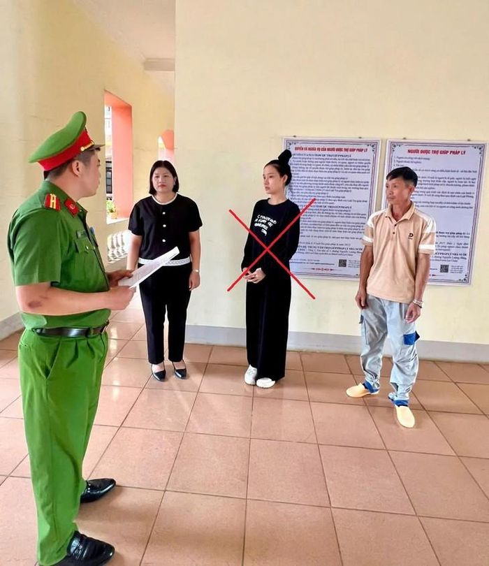 Dương Thị Thảo (dấu X) bị khởi tố. Ảnh: Công an tỉnh Lai Châu.