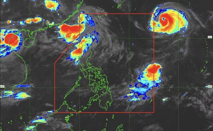  Hình ảnh vệ tinh bão Saudel ngày 24/8. Ảnh: Pagasa. 