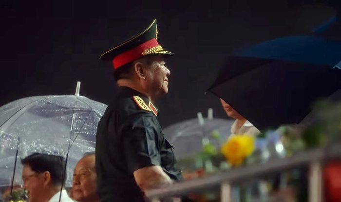 Đại tướng Nguyễn Trọng Nghĩa, Ủy viên Bộ Chính trị, Bí thư Trung ương Đảng, Chủ nhiệm Tổng Cục Chính trị Quân đội Nhân dân Việt Nam tham dự chương trình
