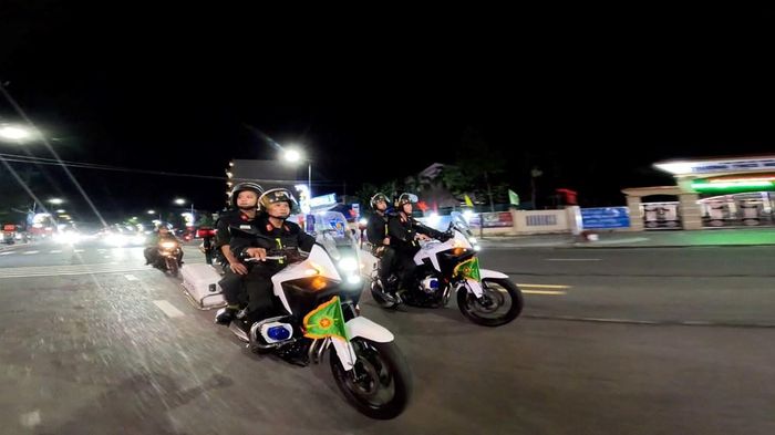 Lực lượng Cảnh sát cơ động Quảng Ngãi tăng cường tuần tra, kiểm soát ban đêm