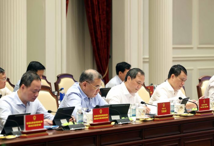 Các đại biểu tham dự cuộc làm việc. Ảnh: Thống Nhất - TTXVN