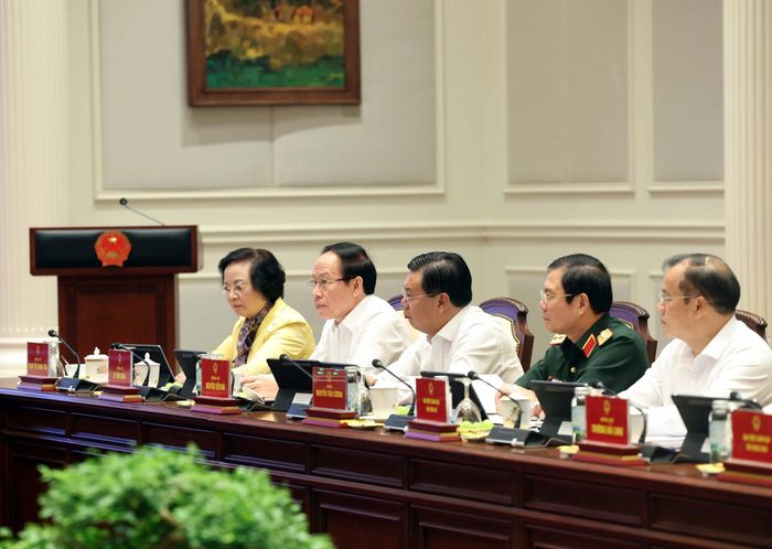 Các đại biểu tham dự cuộc làm việc. Ảnh: Thống Nhất - TTXVN
