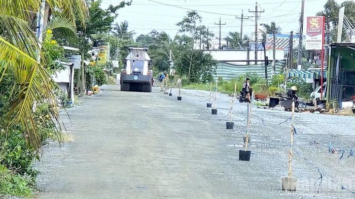 Hoạt động cải tạo, sửa chữa, nâng cấp tuyến Quốc lộ 63, đoạn qua xã Trí Phải, tỉnh Cà Mau, tháng 8/2026. (Ảnh: HỮU TÙNG)
