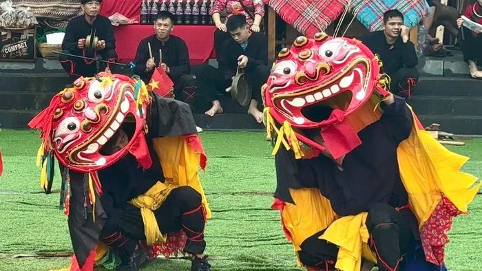 Múa Sư tử mèo của dân tộc Nùng sẽ được giới thiệu trong dịp nghỉ Tết Độc lập. (Ảnh: Ban tổ chức)