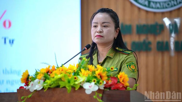 Bà Nguyễn Thị Loan, Hạt Kiểm lâm số 17, Chi cục Kiểm lâm Thái Nguyên chia sẻ về mô hình thành công tại tỉnh Thái Nguyên.