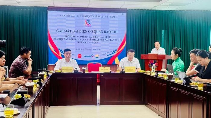 Họp báo thông tin về Đại hội đại biểu toàn quốc Liên hiệp các Hội Khoa học và Kỹ thuật Việt Nam lần thứ IX, nhiệm kỳ 2026-2031. (Ảnh: BÍCH LIÊN)