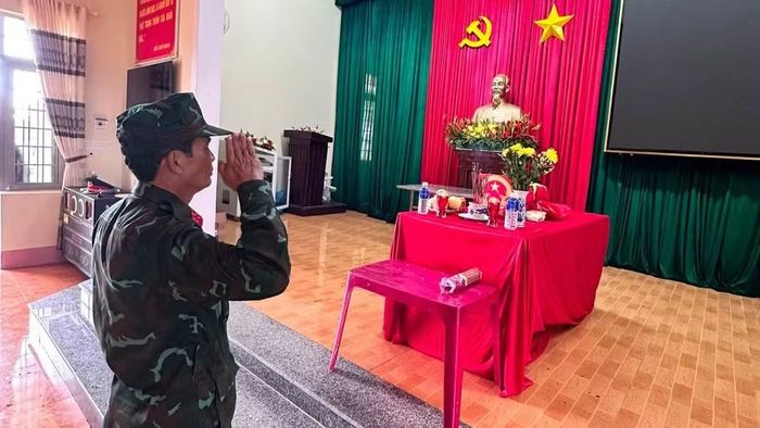 Hiện tại hài cốt liệt sĩ đang được thờ cúng, bảo quản tại Ban Chỉ huy Quân sự xã Krông Búk. (Ảnh: Quốc Khánh)