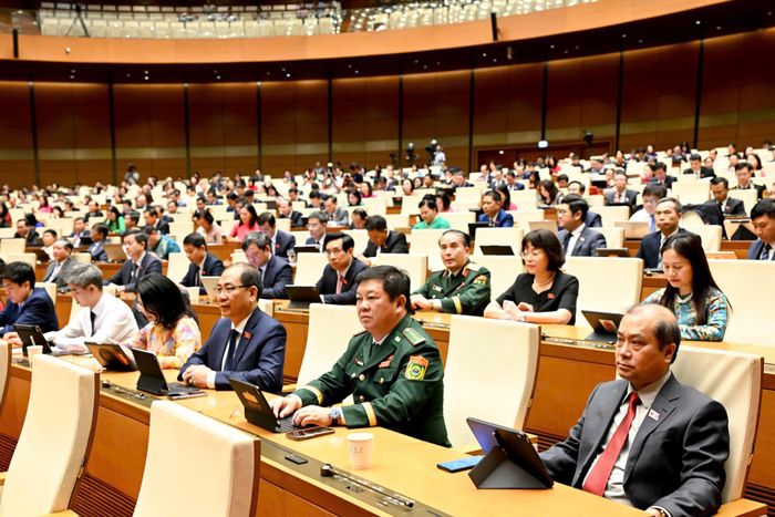 Các đại biểu tham dự phiên họp. Ảnh: TRỌNG HẢI