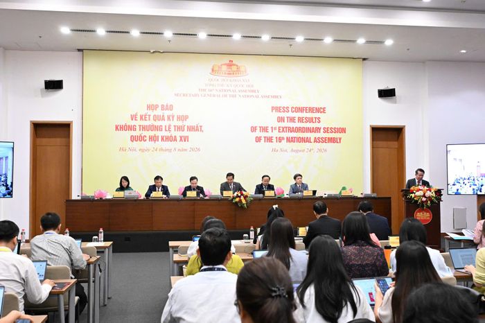 Quang cảnh họp báo. Ảnh: TRỌNG HẢI