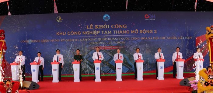 Nghi thức khởi công dự án Khu công nghiệp Tam Thăng mở rộng 2.