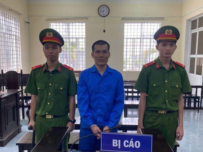 Bị cáo Nguyễn Quốc Trung tại phiên tòa.