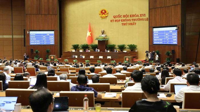  Quang cảnh phiên họp Quốc hội sáng 24-8 