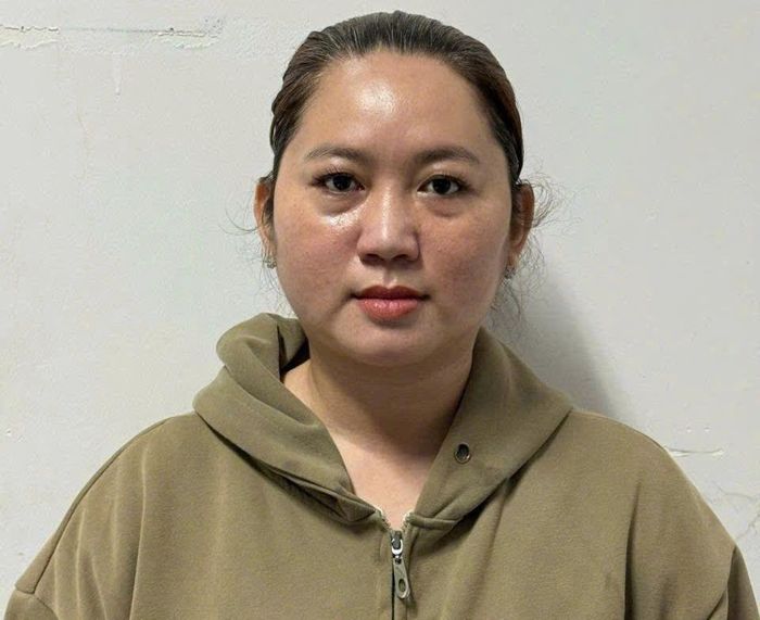  Bà Tiền tại cơ quan điều tra. Ảnh: CA 
